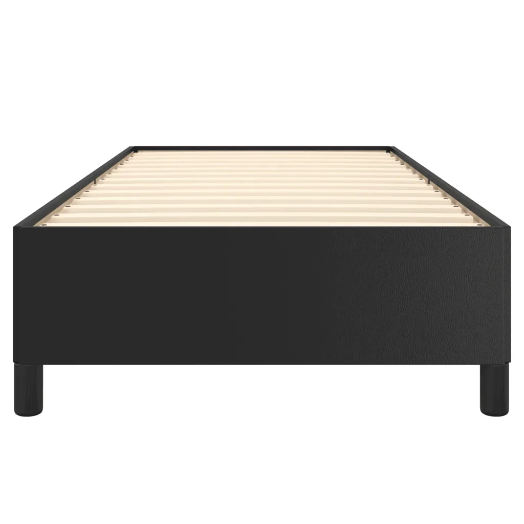 Letto singolo | Letto per adulti | Giroletto Nero 80x200 cm in Similpelle - Image 5