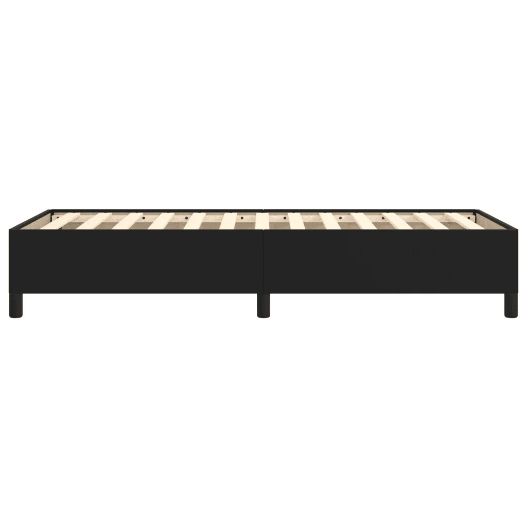 Letto singolo | Letto per adulti | Giroletto Nero 80x200 cm in Similpelle - Image 6
