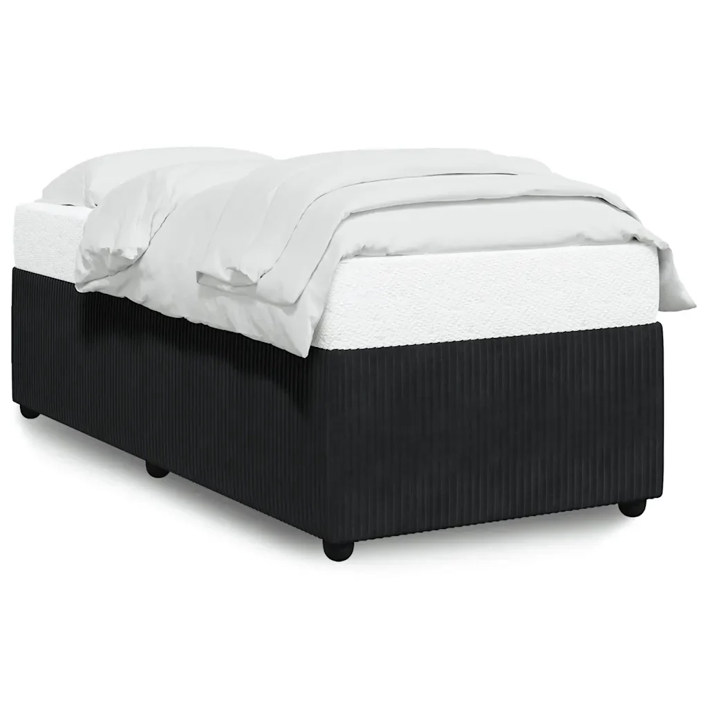 Letto singolo | Letto per adulti | Giroletto Nero 80x200 cm in Velluto