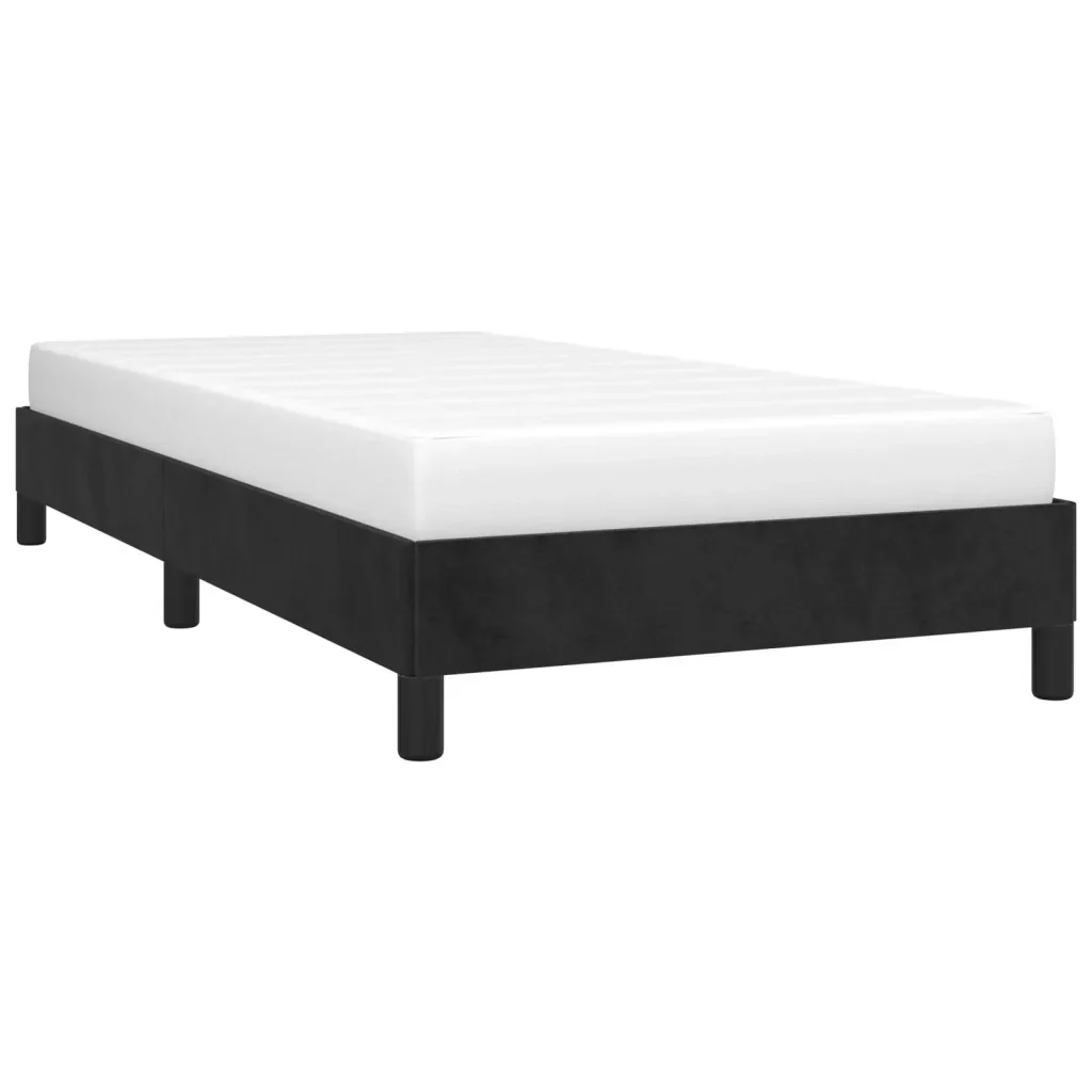 Letto singolo | Letto per adulti | Giroletto Nero 80x200 cm in Velluto - Image 4