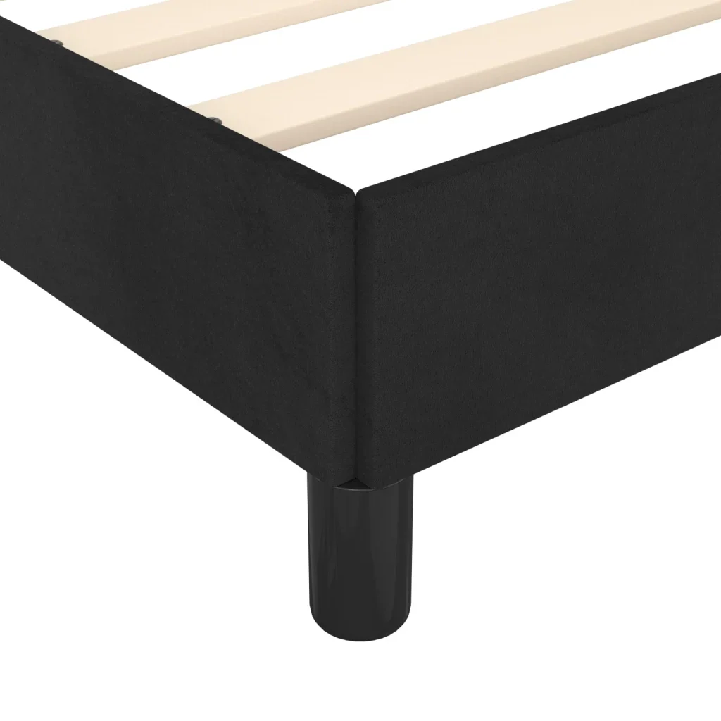 Letto singolo | Letto per adulti | Giroletto Nero 80x200 cm in Velluto - Image 7