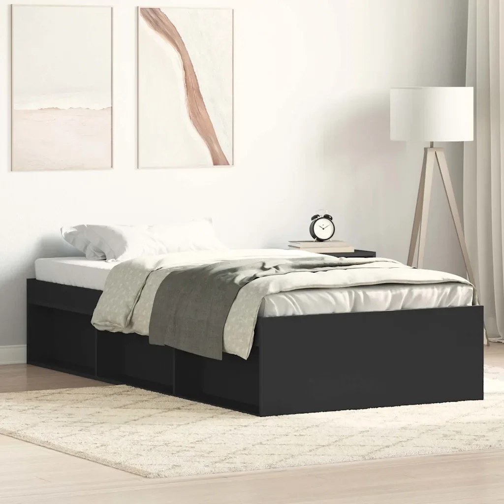 Letto singolo | Letto per adulti | Giroletto Nero 90x190 cm - Image 2