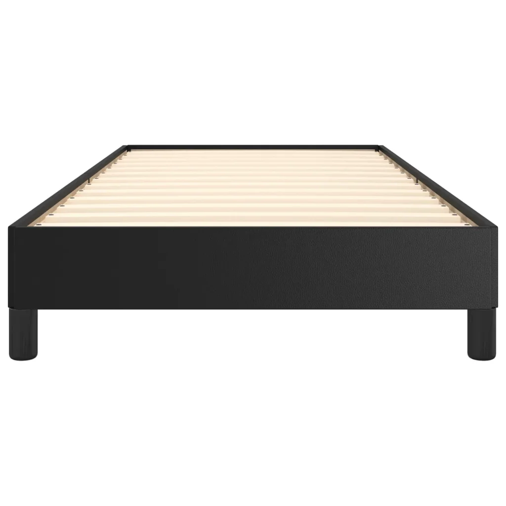 Letto singolo | Letto per adulti | Giroletto Nero 90x190 cm in Similpelle - Image 5