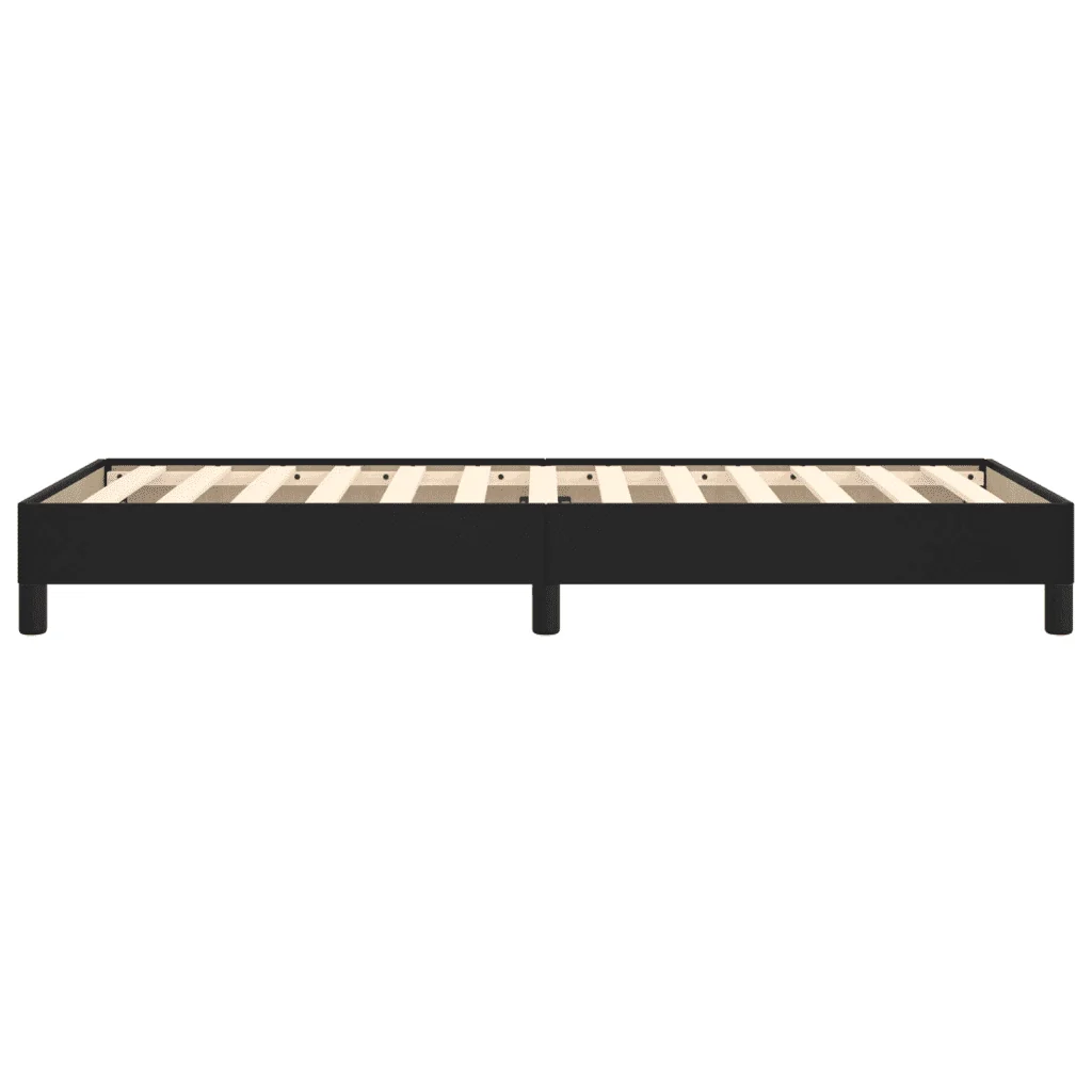 Letto singolo | Letto per adulti | Giroletto Nero 90x190 cm in Similpelle - Image 6