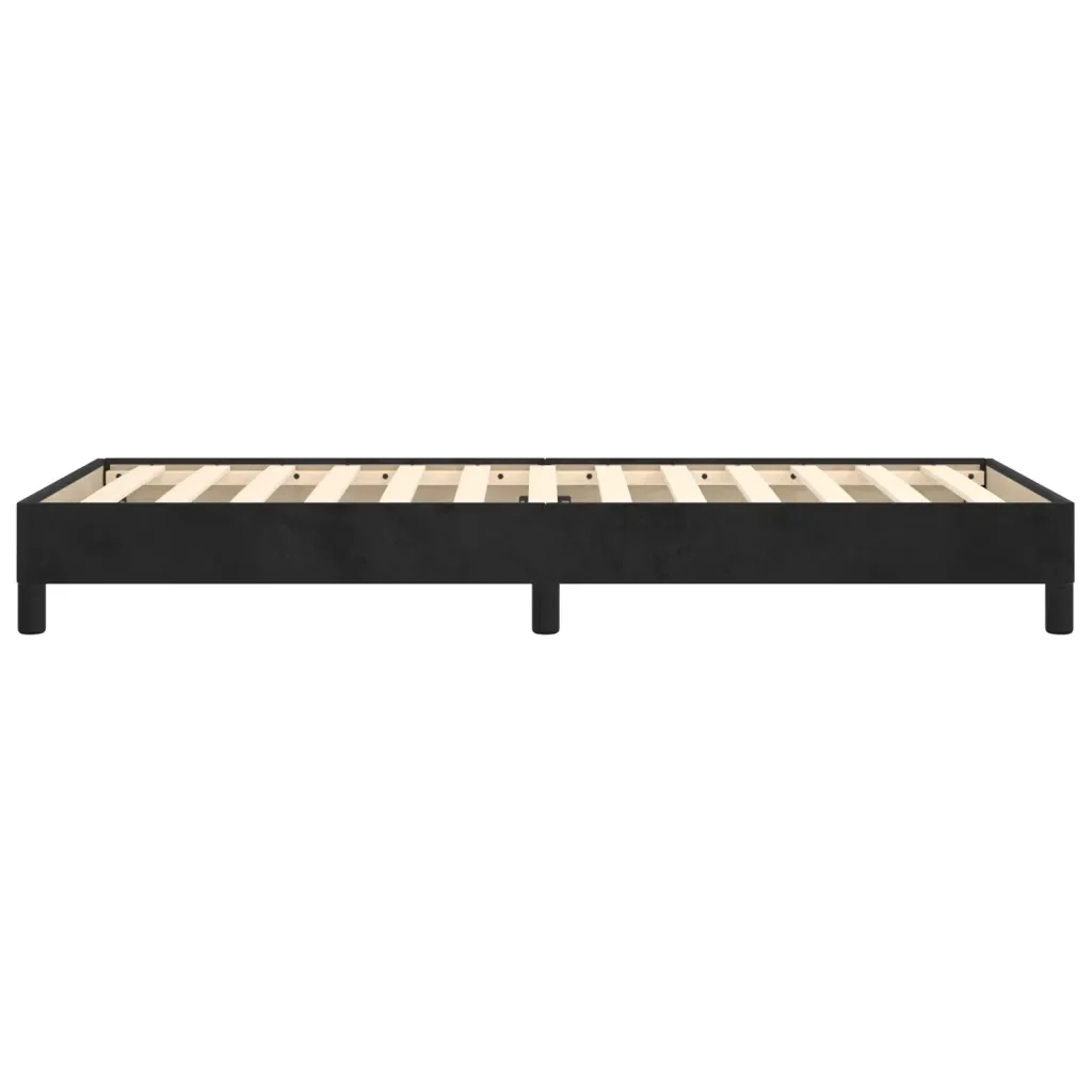Letto singolo | Letto per adulti | Giroletto Nero 90x190 cm in Velluto - Image 6