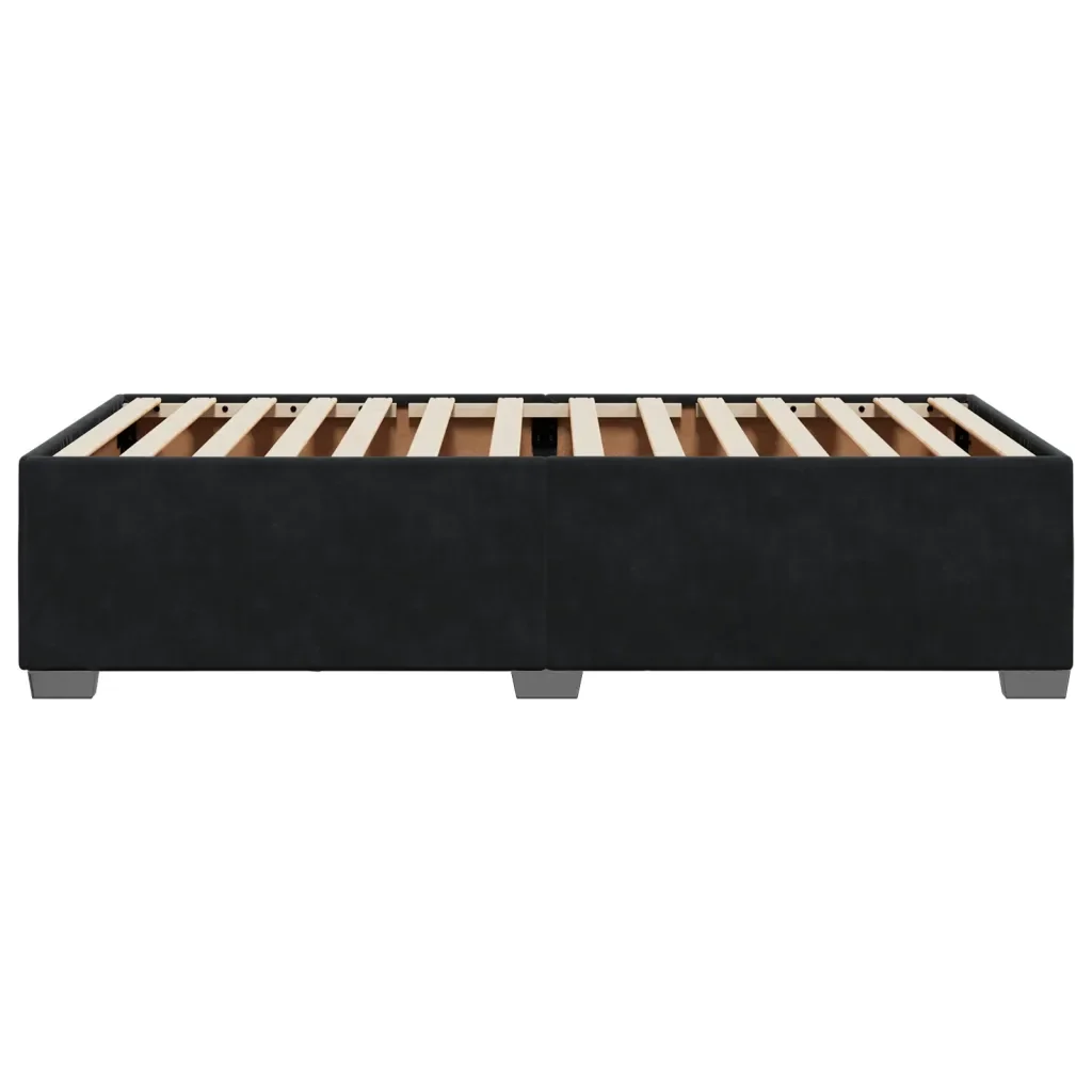 Letto singolo | Letto per adulti | Giroletto Nero 90x190 cm in Velluto - Image 5