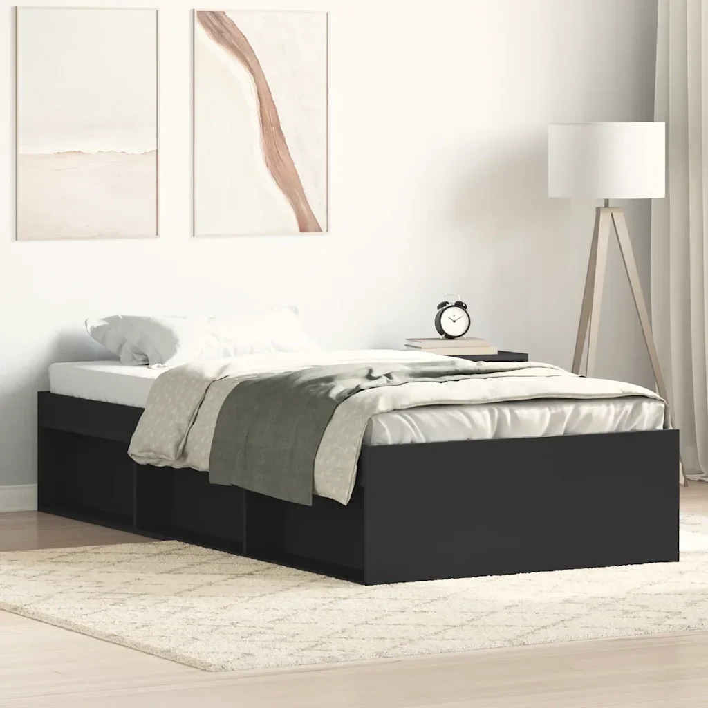 Letto singolo | Letto per adulti | Giroletto Nero 90x200 cm - Image 2