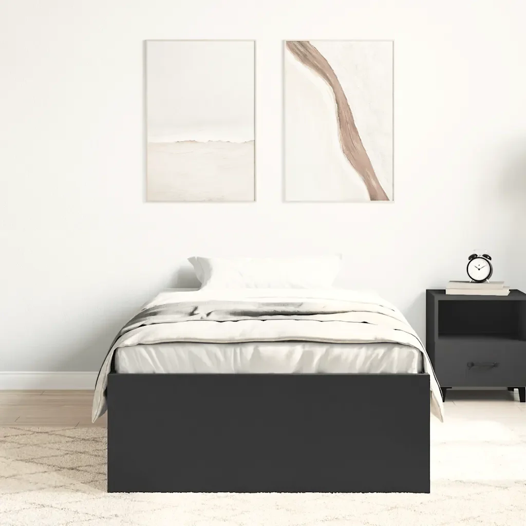 Letto singolo | Letto per adulti | Giroletto Nero 90x200 cm - Image 3