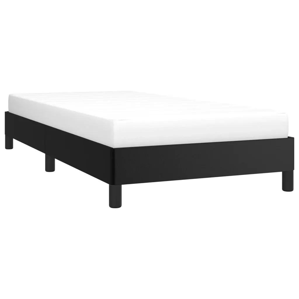 Letto singolo | Letto per adulti | Giroletto Nero 90x200 cm in Similpelle - Image 4
