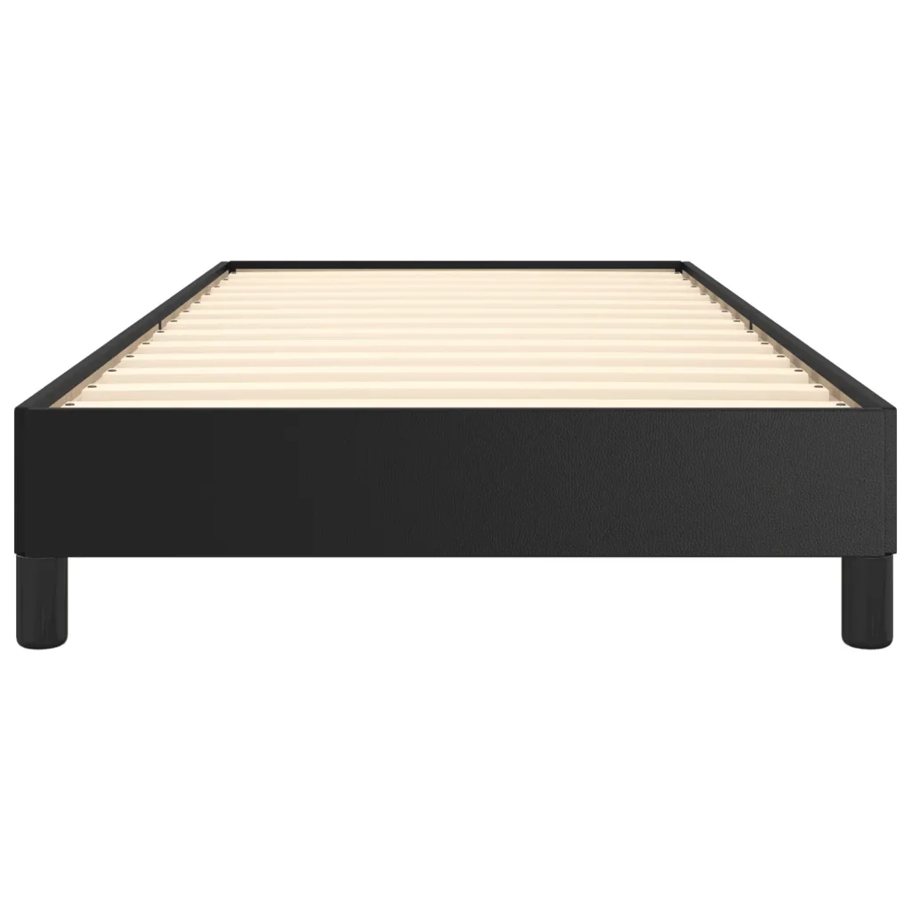 Letto singolo | Letto per adulti | Giroletto Nero 90x200 cm in Similpelle - Image 5