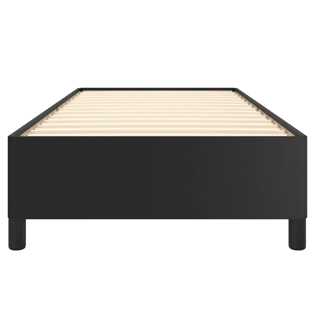 Letto singolo | Letto per adulti | Giroletto Nero 90x200 cm in Similpelle - Image 5