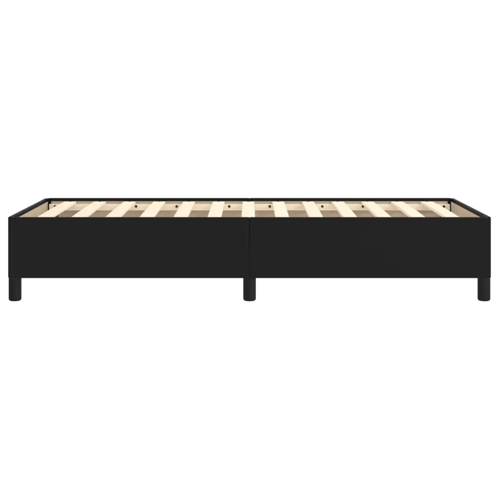 Letto singolo | Letto per adulti | Giroletto Nero 90x200 cm in Similpelle - Image 6