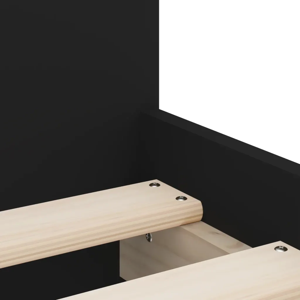 Letto singolo | Letto per adulti | Giroletto Nero con Cassetti 75x190 cm Small Single - Image 9