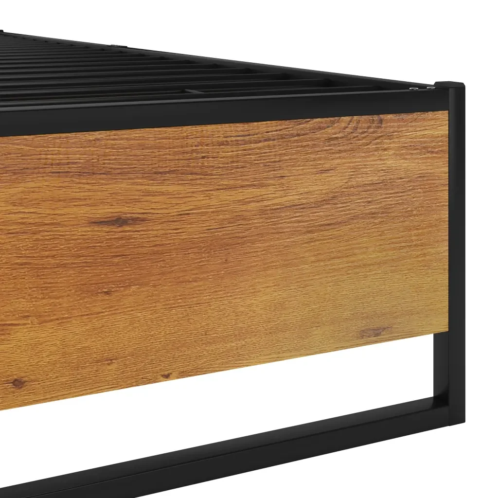 Letto singolo | Letto per adulti | Giroletto Nero in Metallo 100x200 cm - Image 6