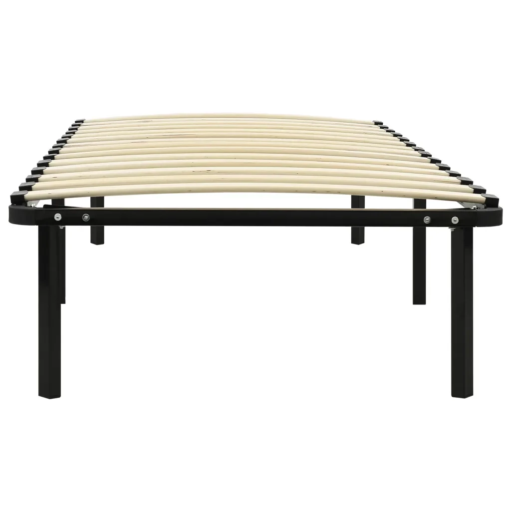 Letto singolo | Letto per adulti | Giroletto Nero in Metallo 100x200 cm - Image 3