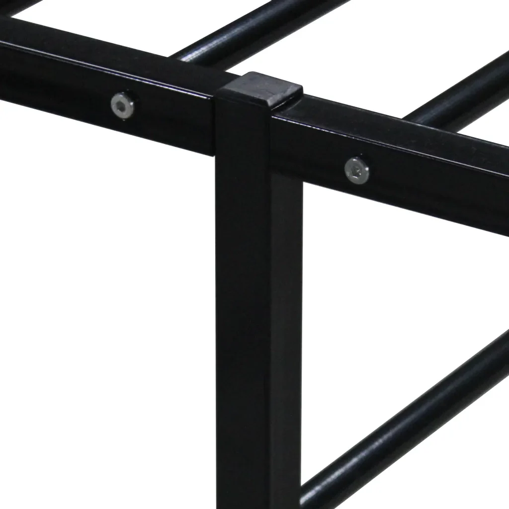 Letto singolo | Letto per adulti | Giroletto Nero in Metallo 90x200 cm - Image 5