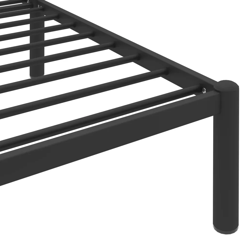 Letto singolo | Letto per adulti | Giroletto Nero in Metallo 90x200 cm - Image 6