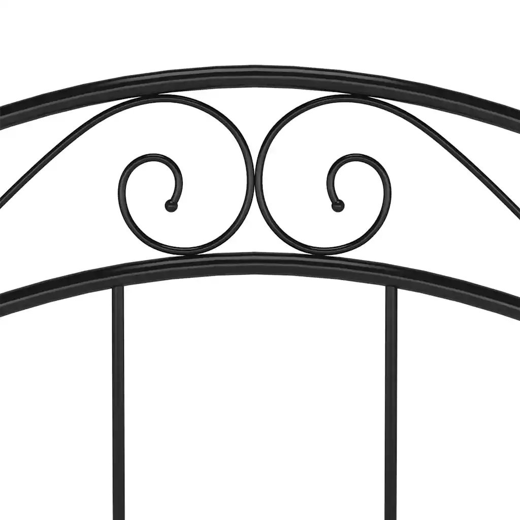 Letto singolo | Letto per adulti | Giroletto Nero in Metallo 90x200 cm - Image 7