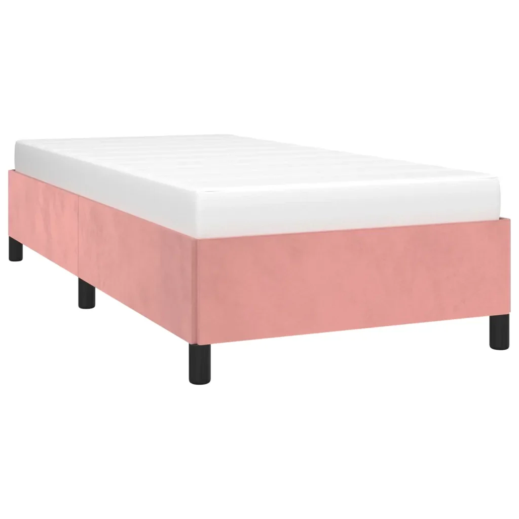 Letto singolo | Letto per adulti | Giroletto Rosa 80x200 cm in Velluto - Image 3
