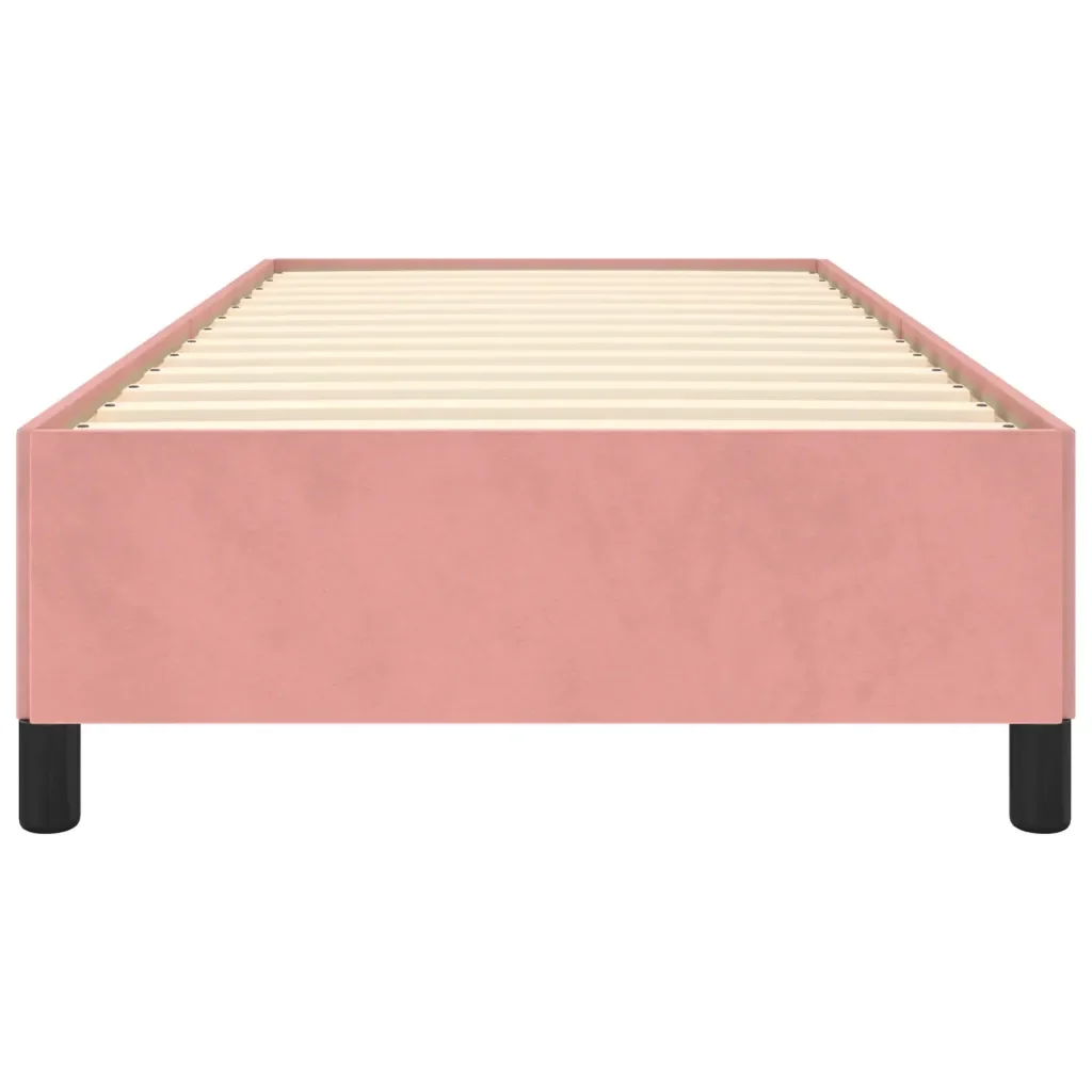 Letto singolo | Letto per adulti | Giroletto Rosa 80x200 cm in Velluto - Image 5