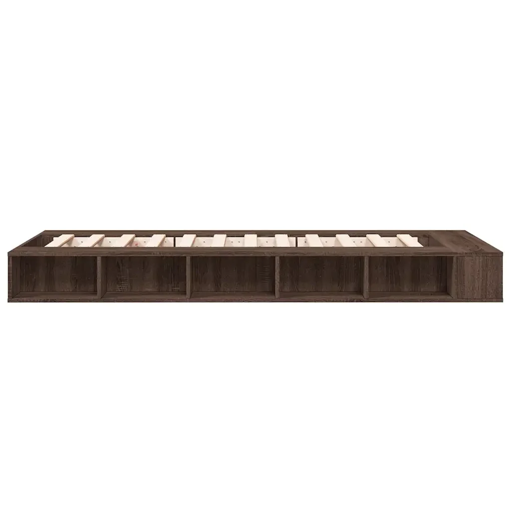 Letto singolo | Letto per adulti | Giroletto Rovere Marrone 100x200 cm in Legno Multistrato - Image 5