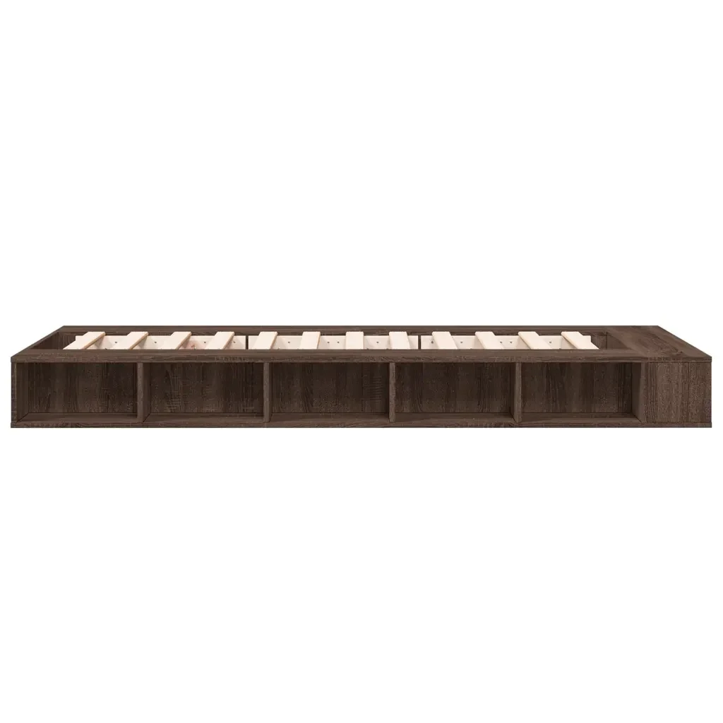 Letto singolo | Letto per adulti | Giroletto Rovere Marrone 75x190 cm in Legno Multistrato - Image 5