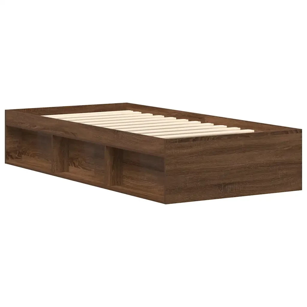 Letto singolo | Letto per adulti | Giroletto Rovere Marrone 75x190 cm Small Single - Image 3