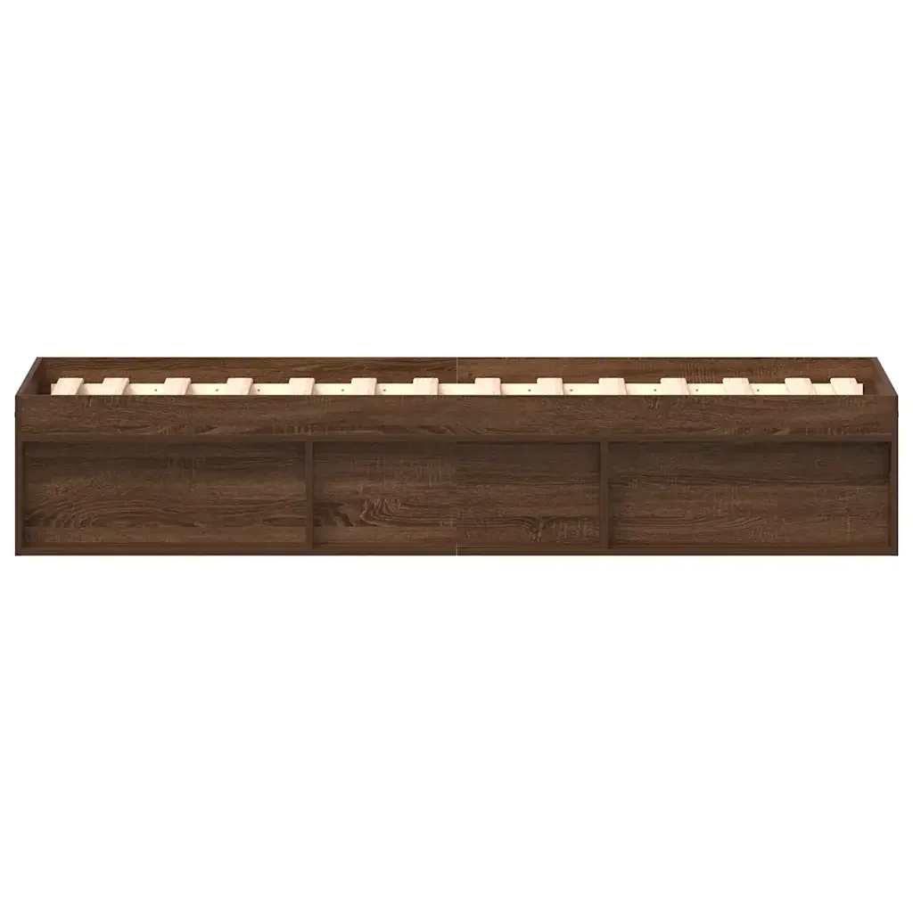 Letto singolo | Letto per adulti | Giroletto Rovere Marrone 75x190 cm Small Single - Image 6