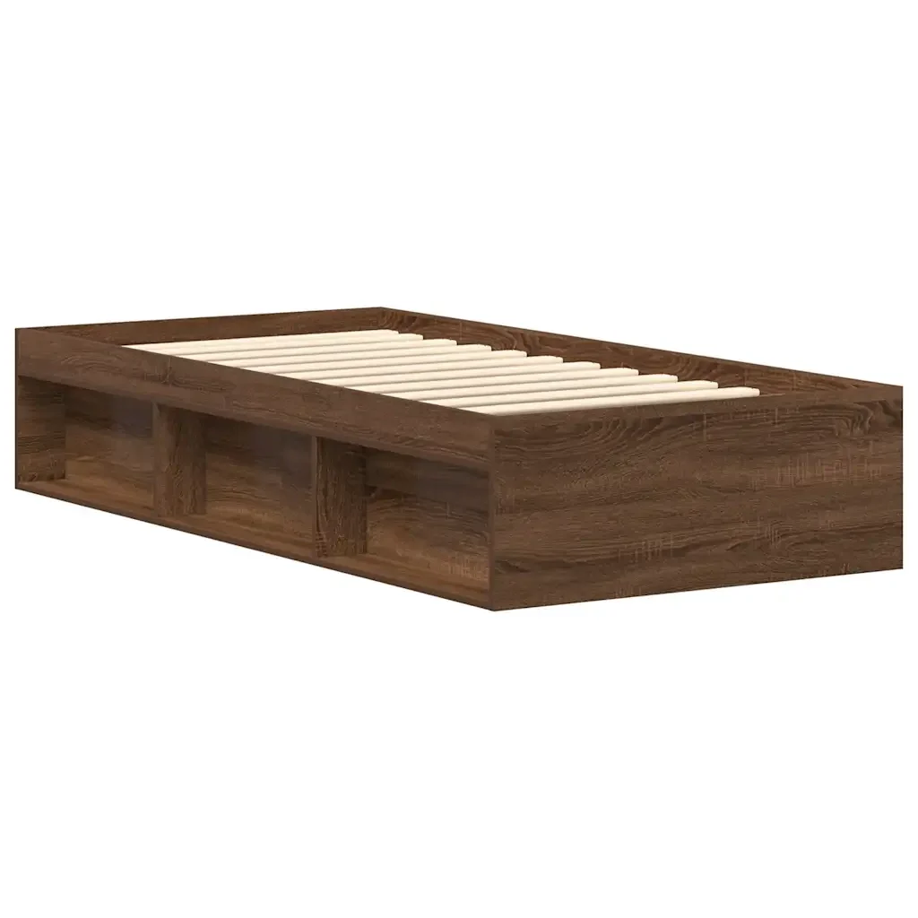 Letto singolo | Letto per adulti | Giroletto Rovere Marrone 90x190 cm - Image 7