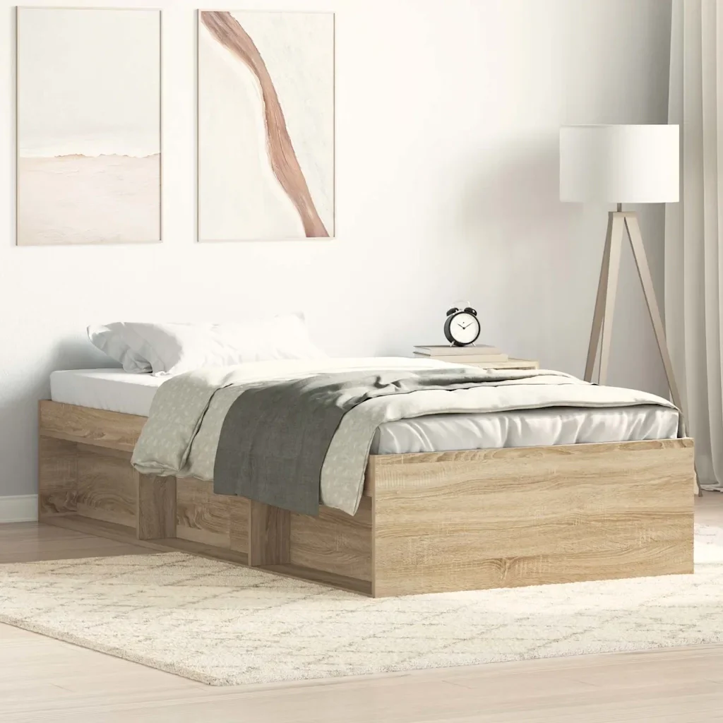 Letto singolo | Letto per adulti | Giroletto Rovere Sonoma 100x200 cm - Image 2
