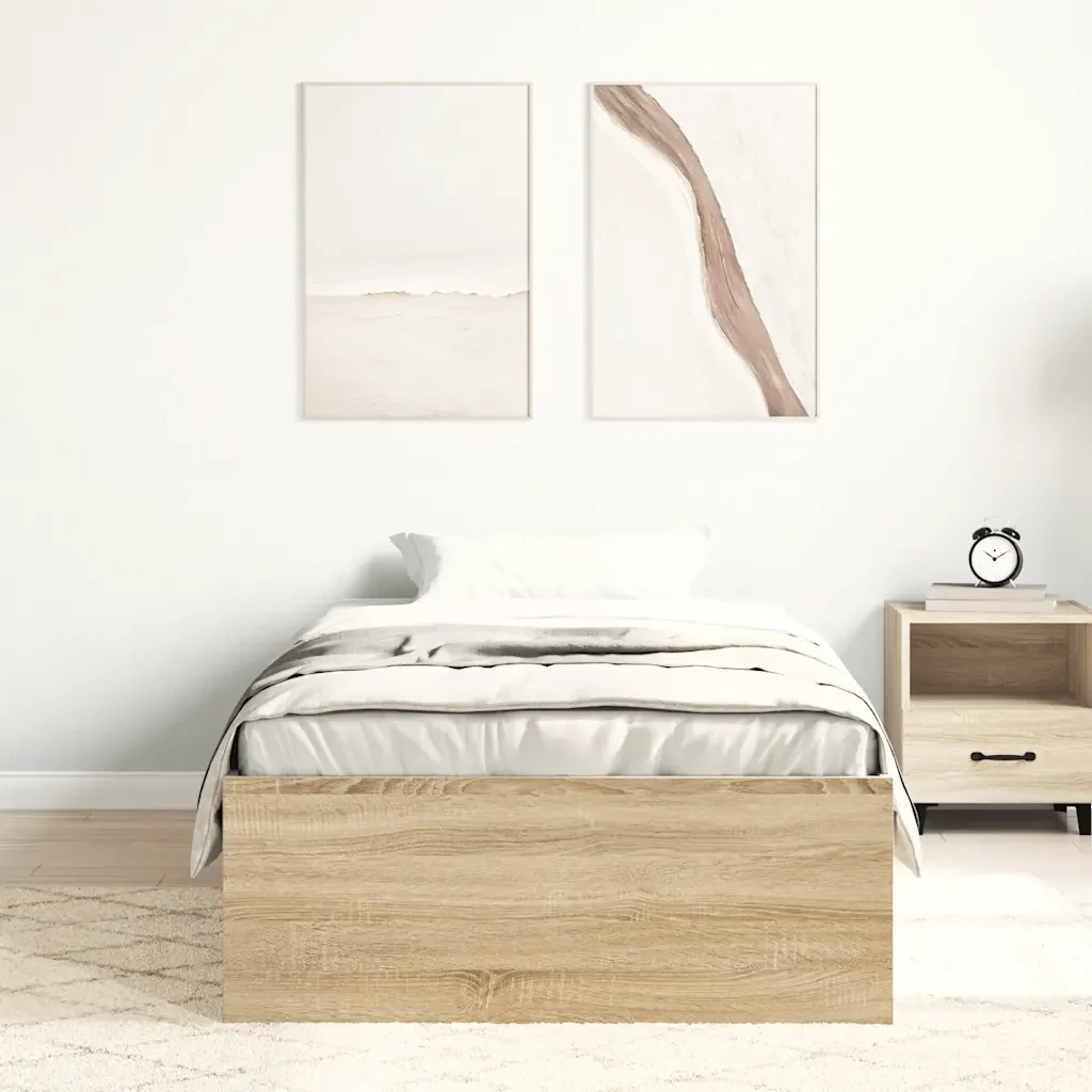 Letto singolo | Letto per adulti | Giroletto Rovere Sonoma 100x200 cm - Image 4