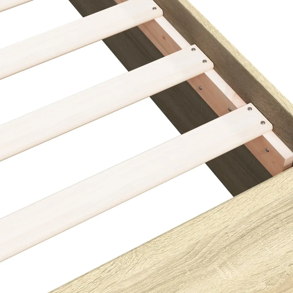 Letto singolo | Letto per adulti | Giroletto Rovere Sonoma 100x200 cm in Legno Multistrato - Image 8