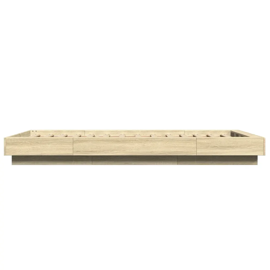 Letto singolo | Letto per adulti | Giroletto Rovere Sonoma 75x190 cm in Legno Multistrato - Image 5