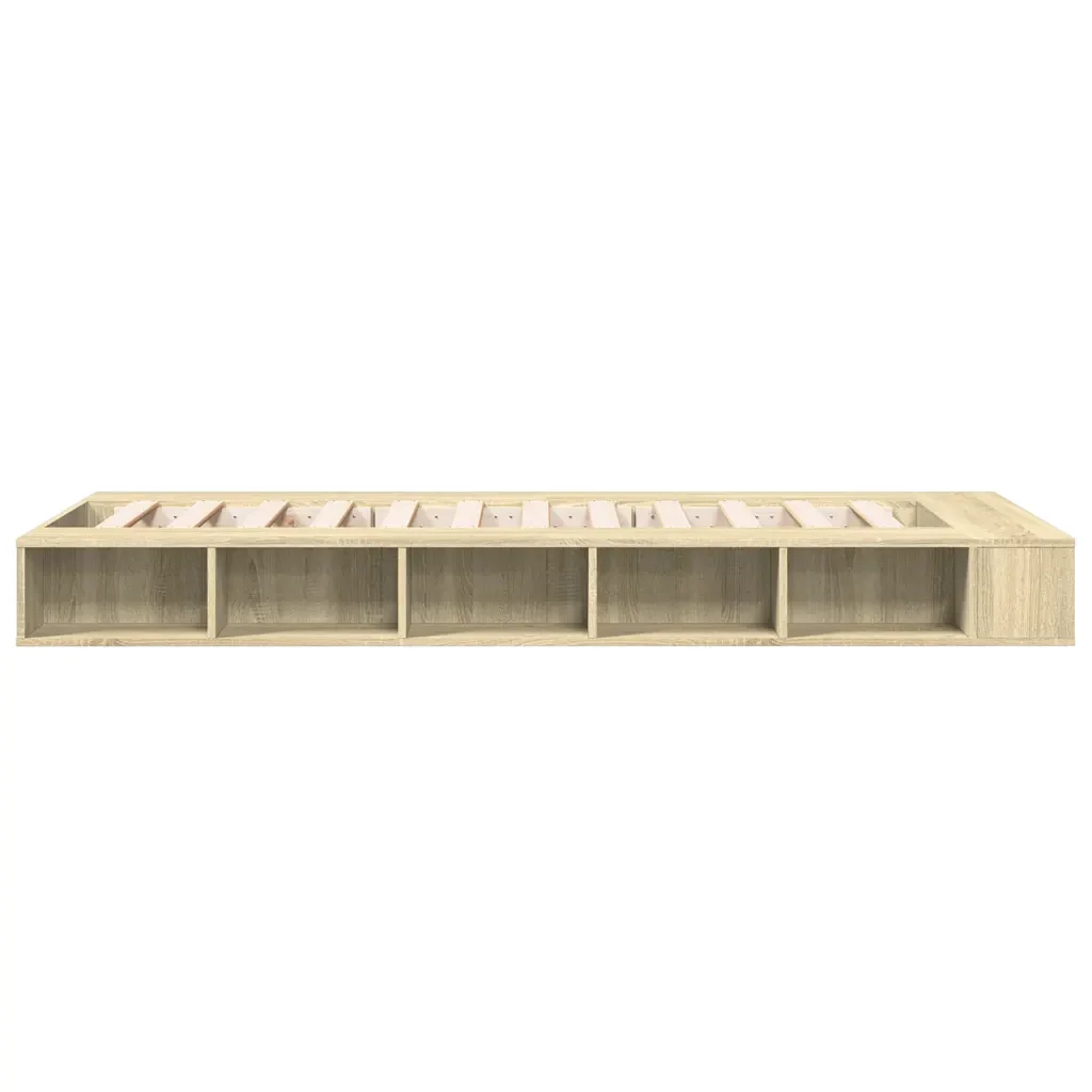 Letto singolo | Letto per adulti | Giroletto Rovere Sonoma 90x190 cm in Legno Multistrato - Image 5