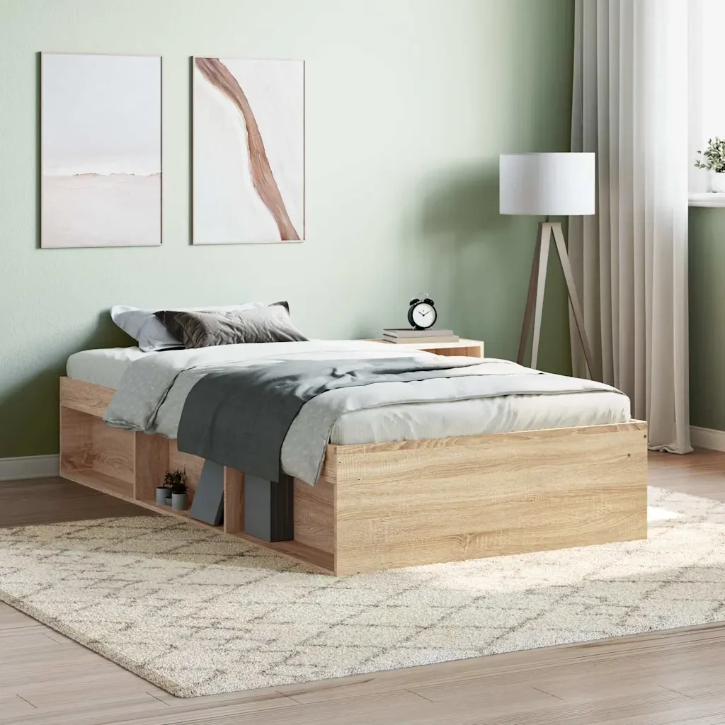 Letto singolo | Letto per adulti | Giroletto Rovere Sonoma 90x200 cm - Image 2