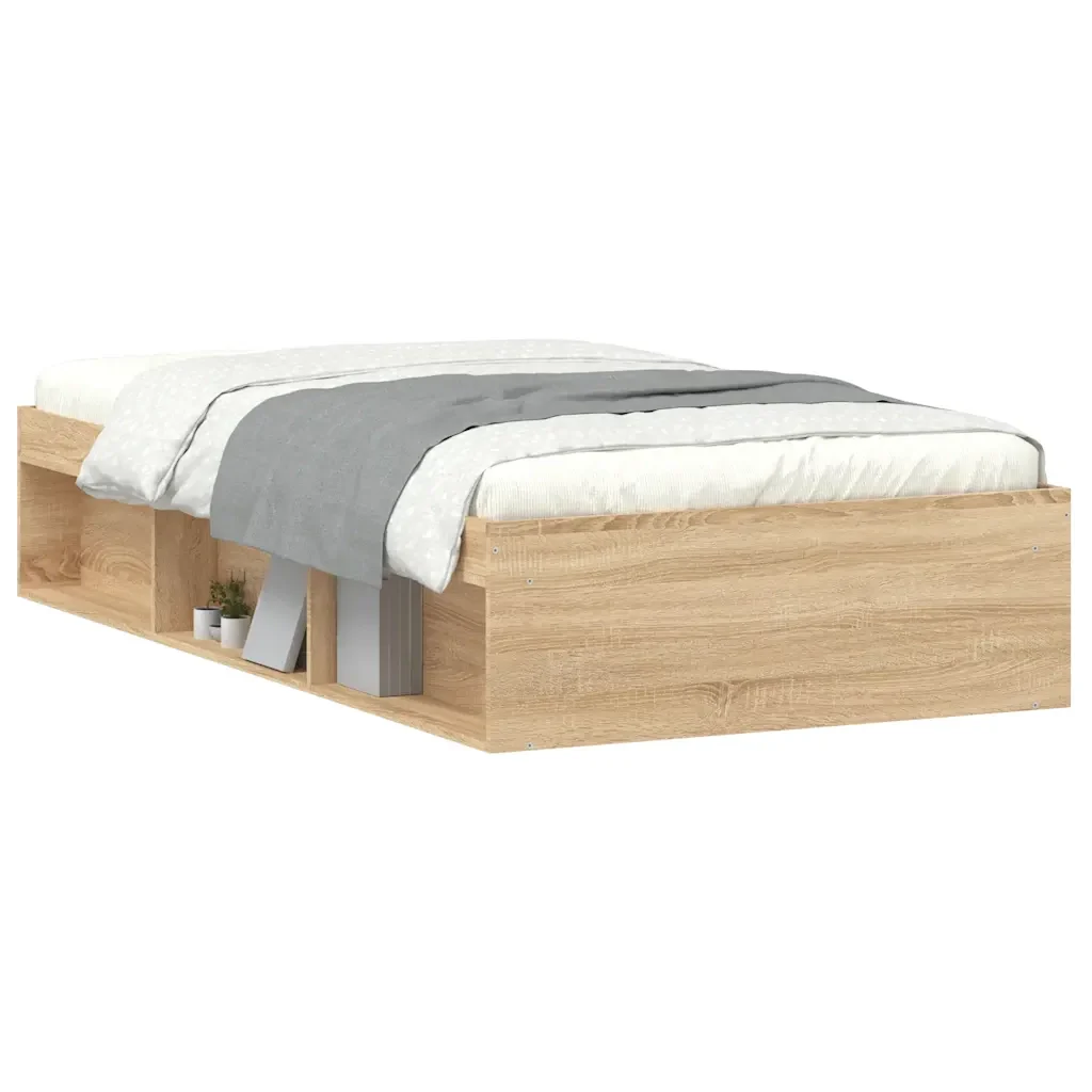 Letto singolo | Letto per adulti | Giroletto Rovere Sonoma 90x200 cm - Image 4