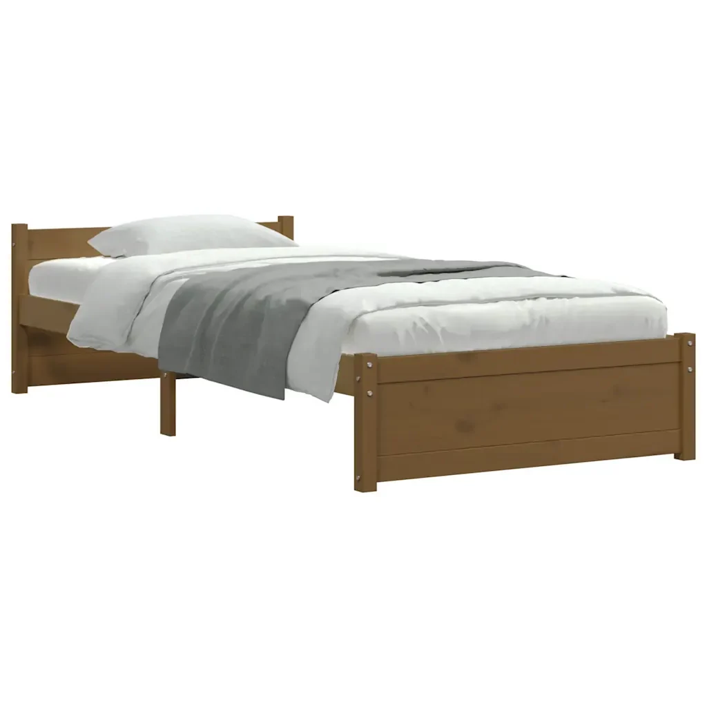 Letto singolo | Letto per adulti | Giroletto senza Materaso Ambra in Legno Massello 75x190 cm - Image 7
