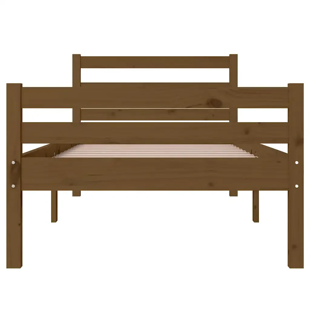 Letto singolo | Letto per adulti | Giroletto senza Materaso Ambra in Legno Massello 75x190 cm - Image 5
