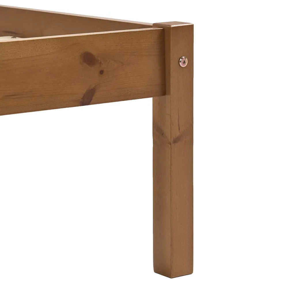 Letto singolo | Letto per adulti | Giroletto senza Materaso Ambrato in Legno di Pino 100x200cm - Image 6