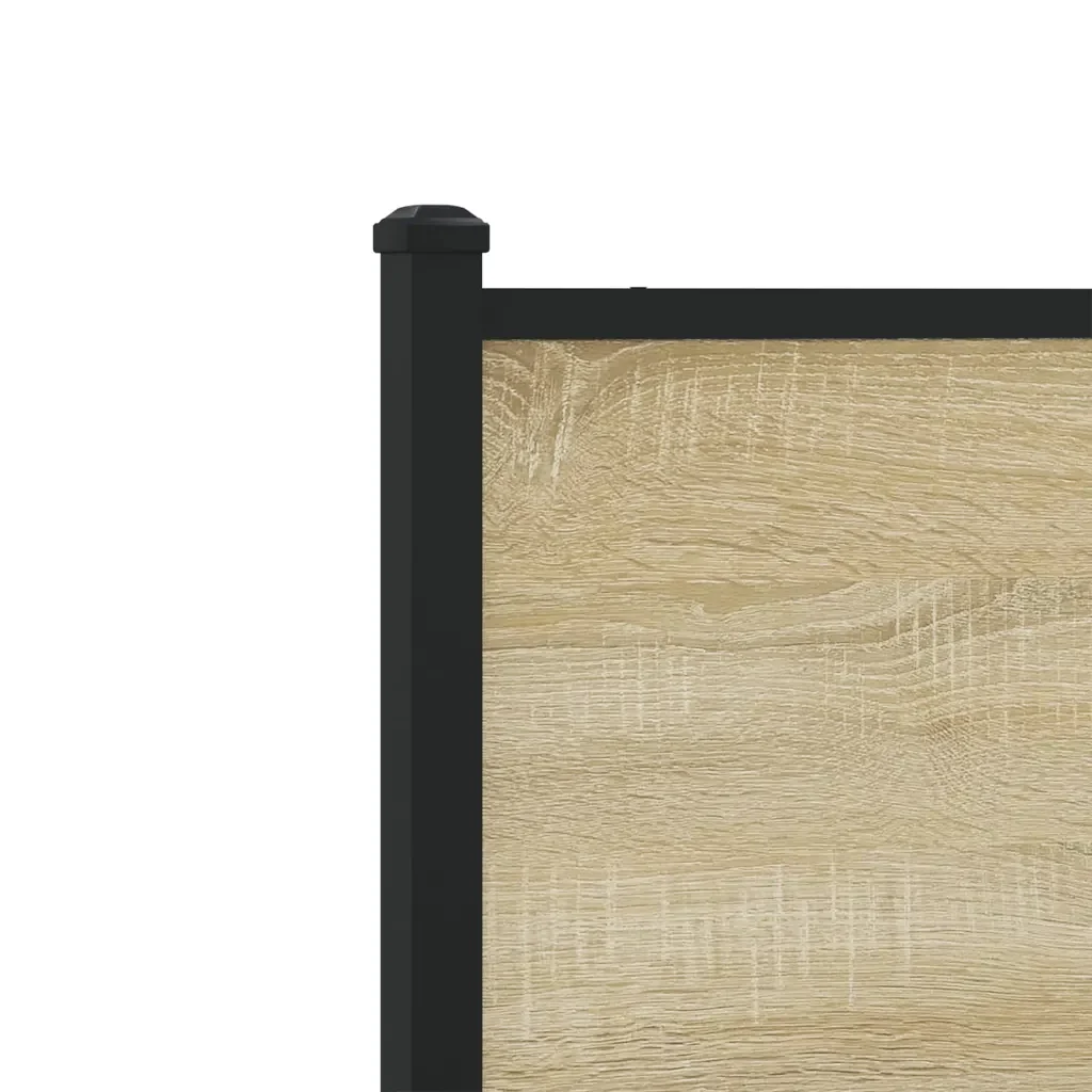 Letto singolo | Letto per adulti | Giroletto senza Materaso in Metallo Rovere Sonoma 80x200 cm - Image 9