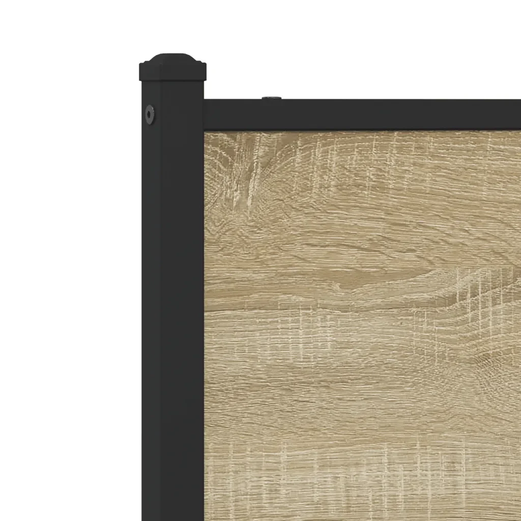 Letto singolo | Letto per adulti | Giroletto senza Materaso in Metallo Rovere Sonoma 80x200 cm - Image 9