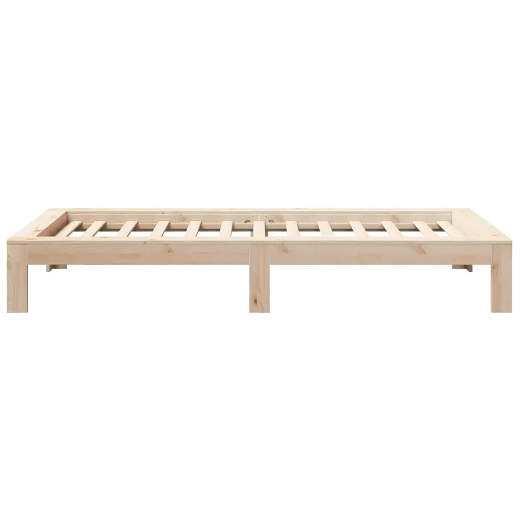 Letto singolo | Letto per adulti | Giroletto senza Materasso 100x200 cm in Legno Massello di Pino - Image 5