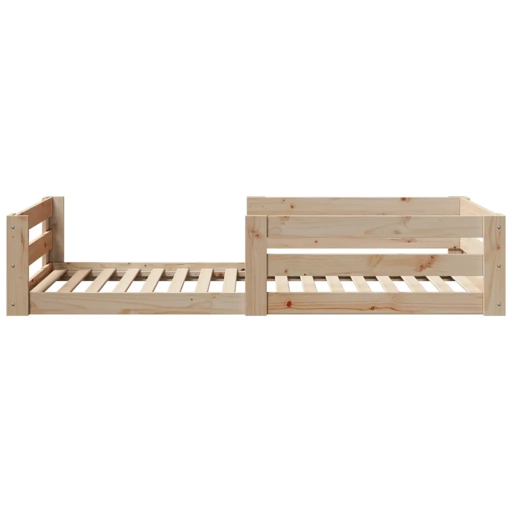 Letto singolo | Letto per adulti | Giroletto senza Materasso 100x200 cm in Legno Massello di Pino - Image 5