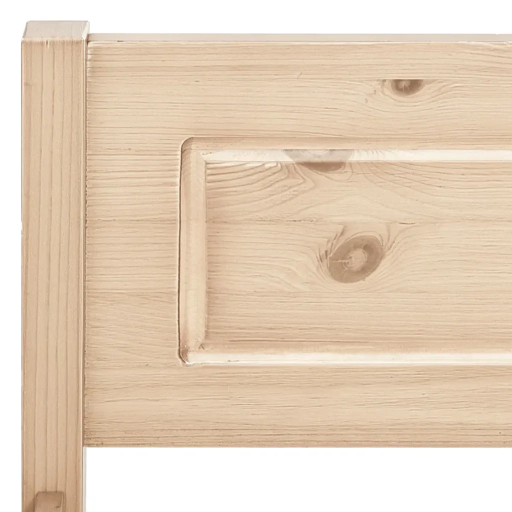 Letto singolo | Letto per adulti | Giroletto senza Materasso 100x200 cm in Legno Massello di Pino - Image 5