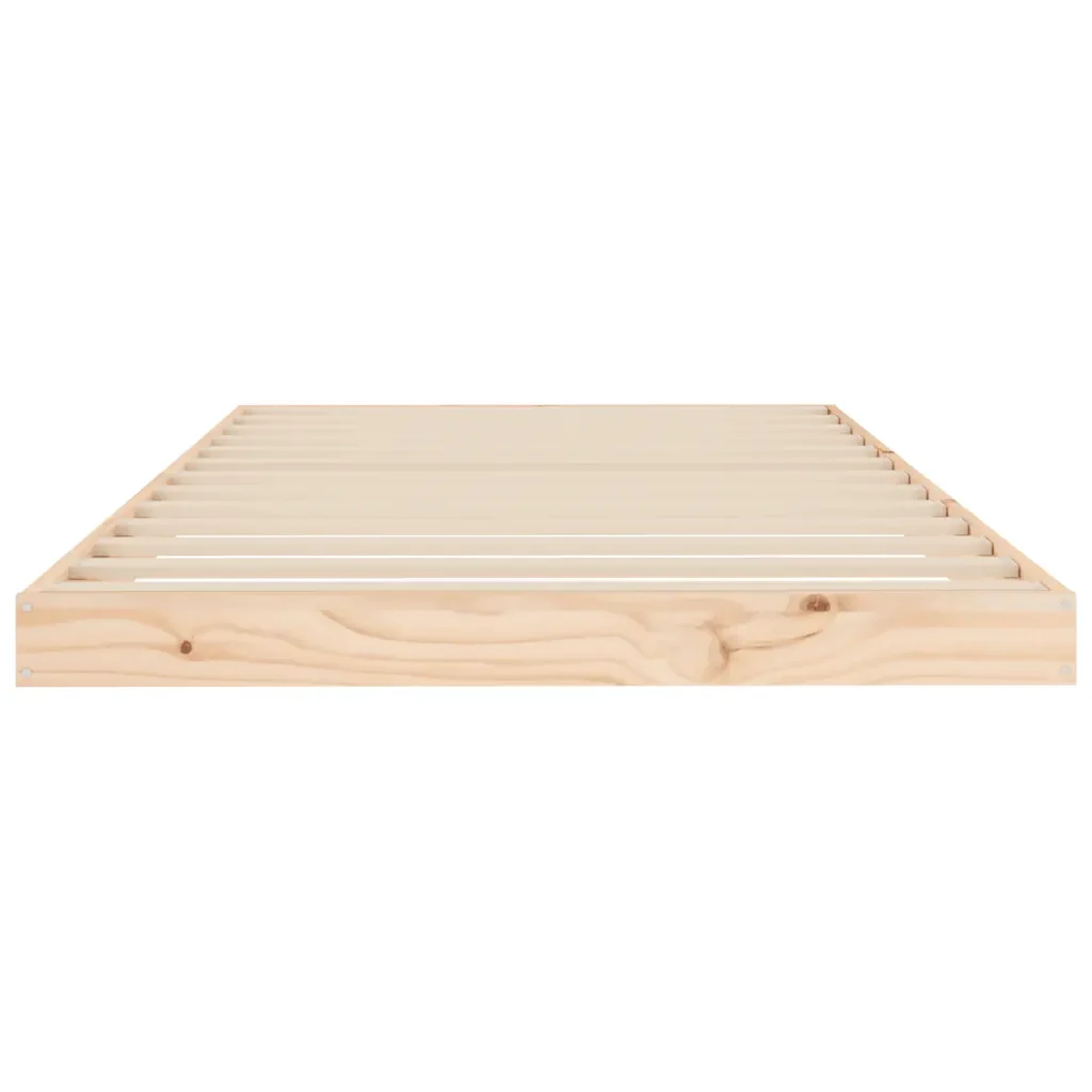 Letto singolo | Letto per adulti | Giroletto senza Materasso 100x200 cm in Legno Massello di Pino - Image 5