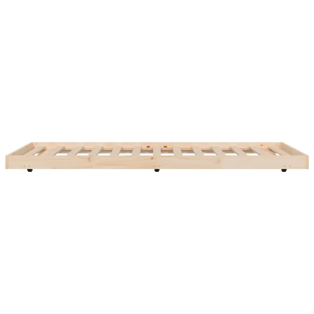 Letto singolo | Letto per adulti | Giroletto senza Materasso 100x200 cm in Legno Massello di Pino - Image 5