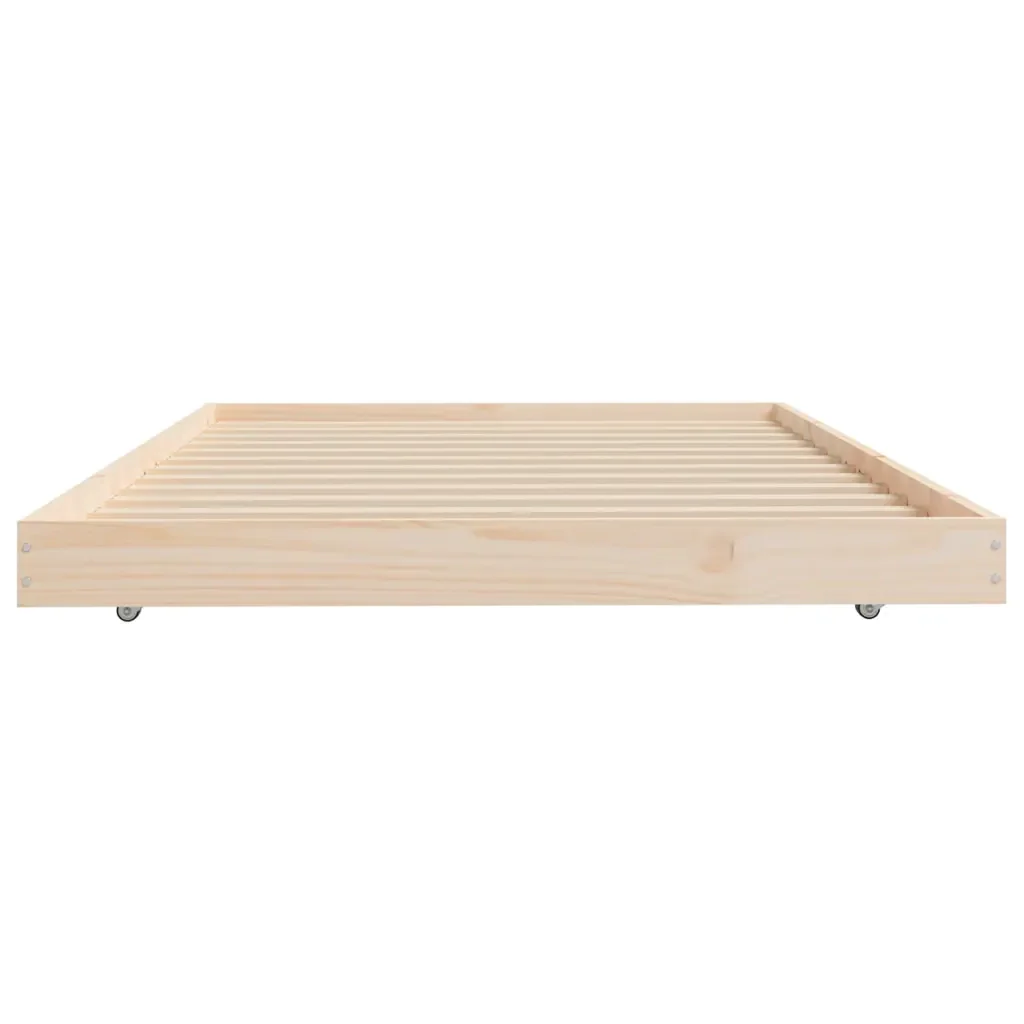Letto singolo | Letto per adulti | Giroletto senza Materasso 100x200 cm in Legno Massello di Pino - Image 6
