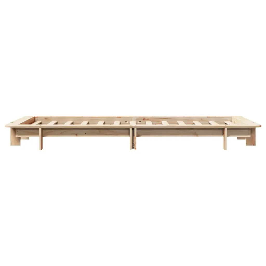 Letto singolo | Letto per adulti | Giroletto senza Materasso 100x200 cm in Legno Massello di Pino - Image 5