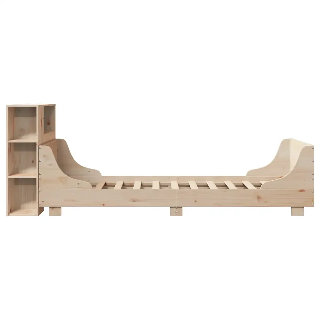 Letto singolo | Letto per adulti | Giroletto senza Materasso 75x190 cm in Legno Massello di Pino - Image 7