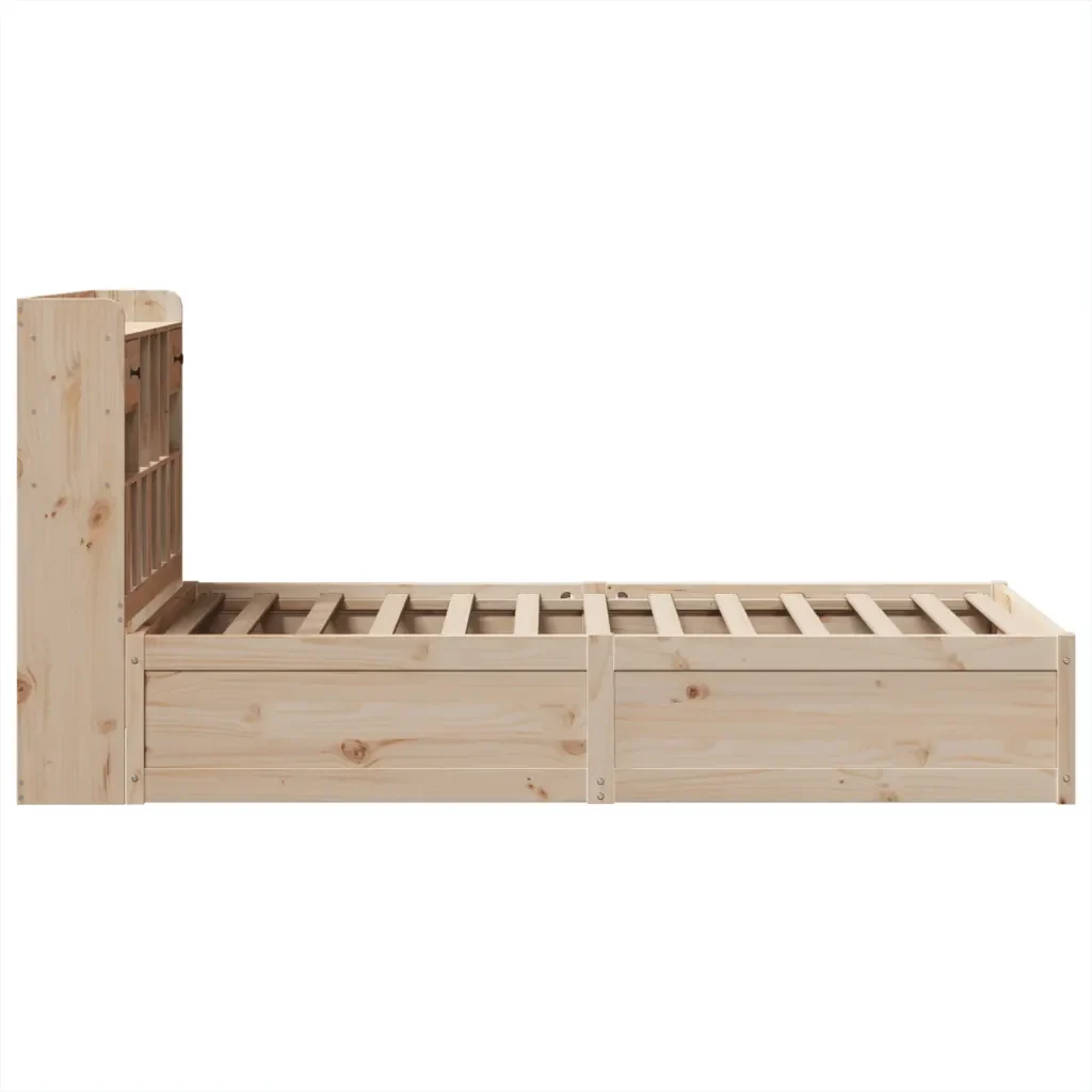 Letto singolo | Letto per adulti | Giroletto senza Materasso 75x190 cm in Legno Massello di Pino - Image 6